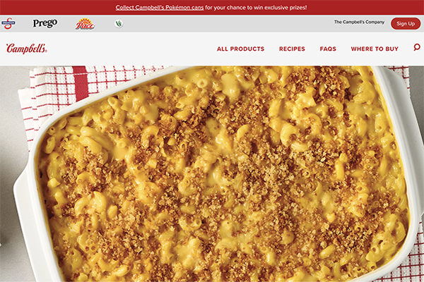 Campbell's Homepage Screenshot